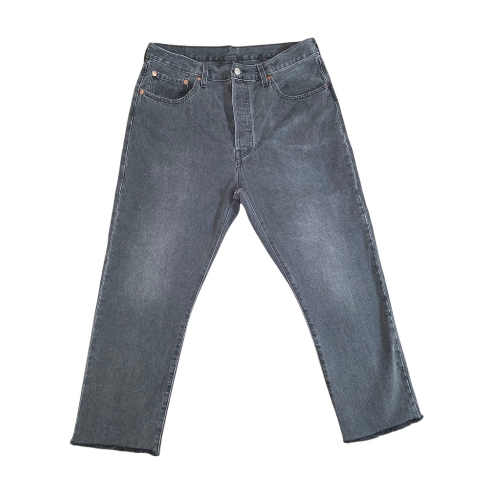 Levi's 501 Women's Jeans W32 L26 Black Gray High Rise Straight